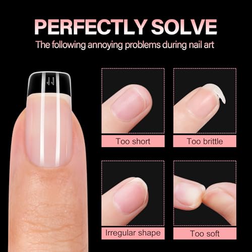 AILLSA 450PCS Short Square Nail Tips for Daily Nail Art - Bulk False Nails