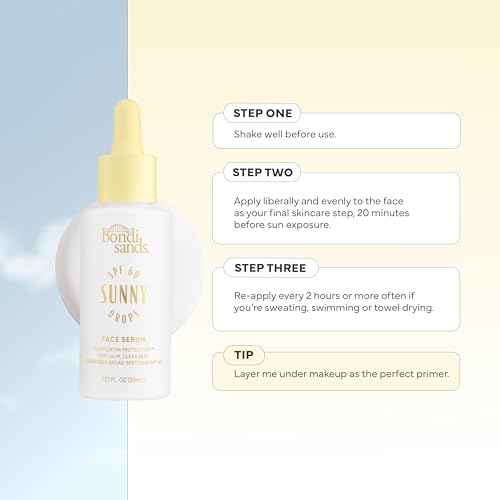 Bondi Sands Sunny Drops SPF 60 Face Serum, Hydrating + Nourishing Broad Spectrum Sunscreen, Lightweight, Silky-Smooth Finish, Oil-Free, 1.01 Fl Oz