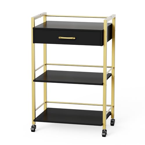 Beauty Salon Trolley Cart with Drawer & Shelves