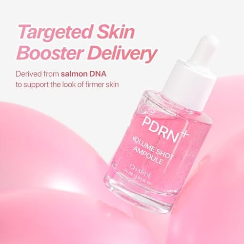 CHARDE PDRN Serum ? Korean Skin Booster Ampoule for Firming & Plumping Look, Collagen + Multi Hyaluronic Acid, Lightweight Anti-Aging Face Serum, 1 fl oz (30ml)