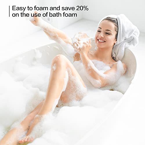 Fishent Loofah Bath Sponge 4 Pack - Soft Exfoliating Body Scrubber