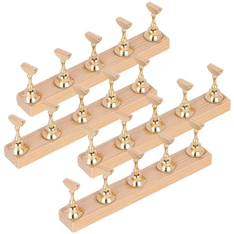 Magnetic Nail Stand for Press On Nails - 4 Sets Wood Display