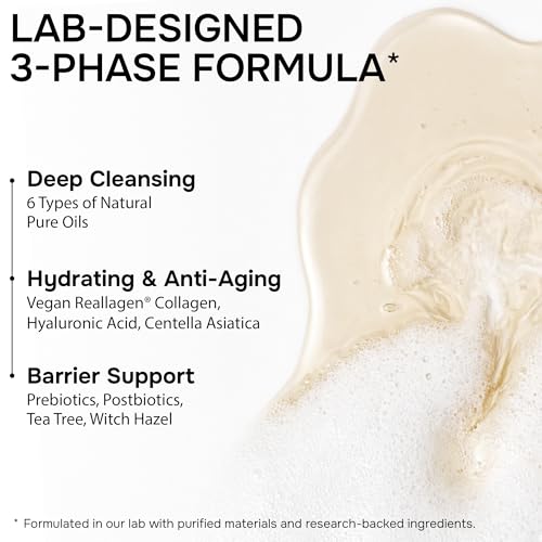 Vegan 3-in-1 Facial Cleansing Oil with Hydrating Ingredients - 6.76 fl oz