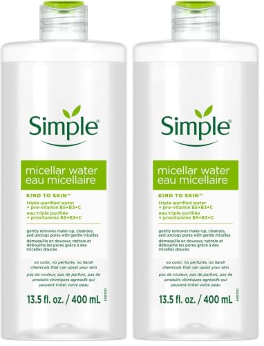 Simple Micellar Water Makeup Remover, 13.5 oz (Pack of 2)