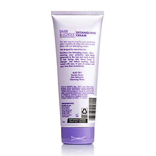 SoftSheen-Carson Dark&Lovely Detangling Cream, 6.8 Fl Oz - For Protective Styles, With Peppermint&Avocado Oil for Braids, Weaves, Wigs&Locs No Dyes, No Mineral Oil, No Petrolatum