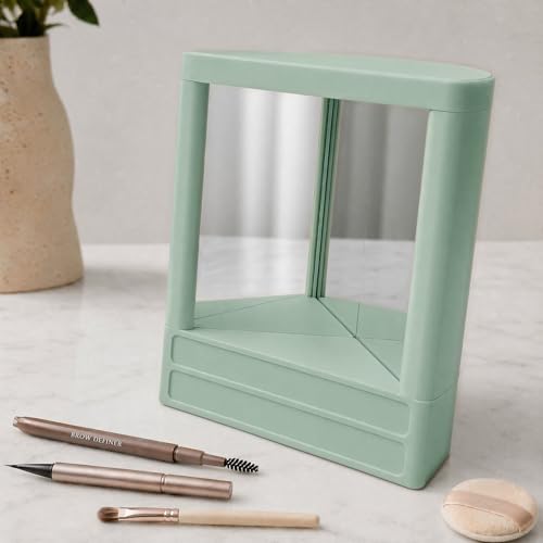 Non-Reversing Mirror True Image Tabletop Vanity 6.9"