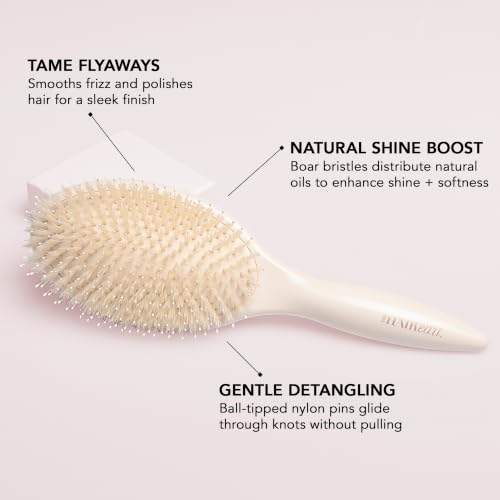Boar Bristle Hair Brush - Detangling & Shine | The Hair Edit