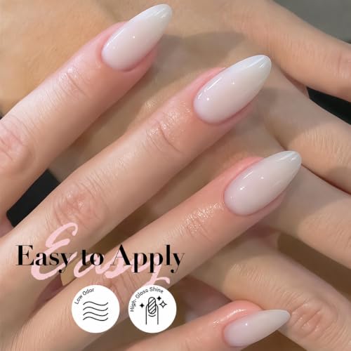 Nude Pink Nail Polish Set - 4 Sheer & Glossy Colors for Natural Manicure