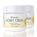 Deluvia Manuka Honey Cream | Hydrating & Soothing Moisturizer Face & Body Lotion | for Sensitive Skin, Eczema, Psoriasis & Dermatitis | 4 ounce 2 Pack