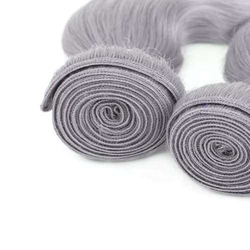 Gray Body Wave Hair Extensions - Brazilian Virgin 18-22 Inch Bundles