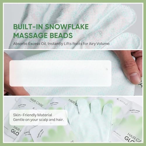 Dry Shampoo Gloves 5 Pack - Oil Absorbing No Rinse Hair Refresh