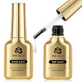 UNA GELLA No Wipe Gel Top Coat and Base Coat Set - High Gloss Soak Off Gel