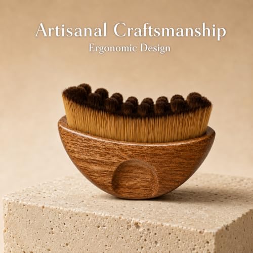 Lymphatic Drainage Face Brush with Ergonomic Wooden Handle