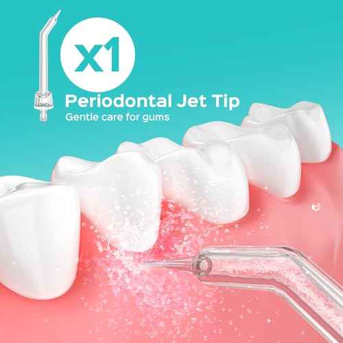 COSLUS Original Water Flosser Replacement Tips: Replacement Heads Compatible with COSLUS, Aquasonic, Nicwell, Oralfree, WELLFINE, Hangsun, Tovendor Water Dental Pick, Flosser Accessory, 5 Mix Jet Tips
