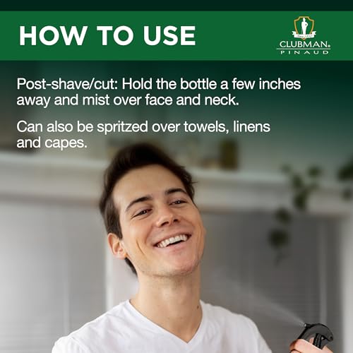Clubman After Shave Lotion for Men Spray - Classic Barber After Shave Splash, Soothing Aftershave Scent,16 fl oz
