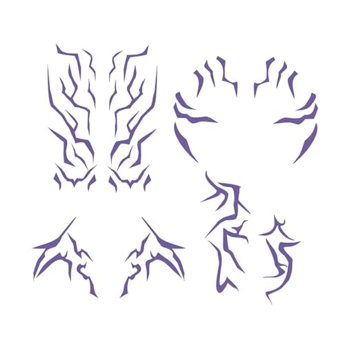 Temporary Tattoos Rumii Cosplay Accessories,Cosplay Tattoos Stickers Purple (1)