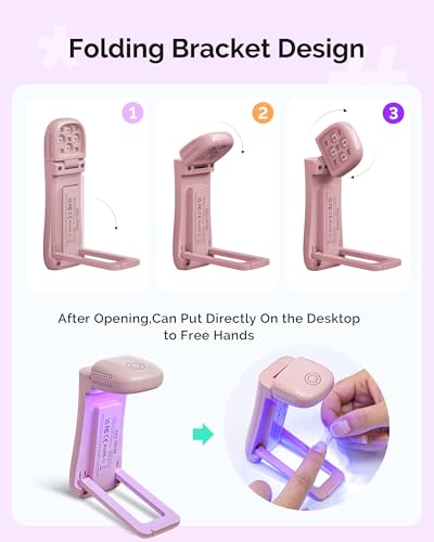 MelodySusie Cordless UV LED Nail Lamp with Foldable Stand