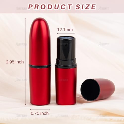 Empty Lipstick Tubes 15 Pack Red Bullet Shaped DIY Lip Balm
