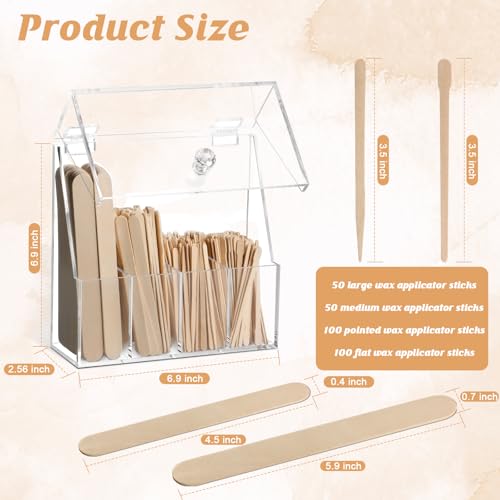 300 Pcs Wood Wax Applicator Kit with Organizer - 4 Styles