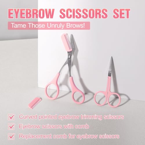 17-Piece Eyebrow Kit with Tweezers, Scissors & Grooming Tools