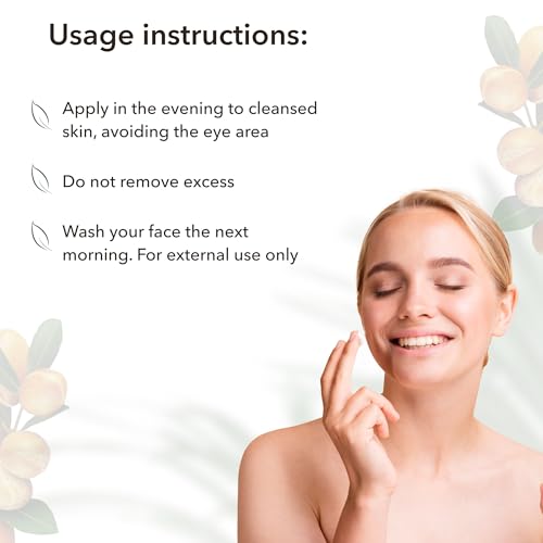 Night Cream with Organic Argan Oil ? Revitalizing & Nourishing, Anti-Aging Face Moisturizer with Vitamin C, Vegan, 97.7% Natural Ingredients, 1.7 Fl Oz - ECOLATIER