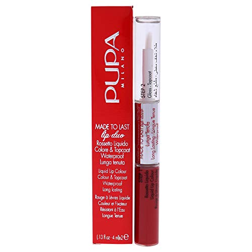 Pupa Made To Last Lip Duo - 018 Imperial Red Milano for Women - 0.13 oz Lipstick