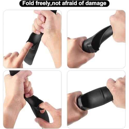 LinMei Silicone Razor Travel Case Compatible with Gillette, Parker, Merkur Razor (Black+Cleaning Brush)