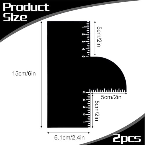 2 Pcs Barber Enhancement Cards T-Shape Hairline Beard Shaping Tool