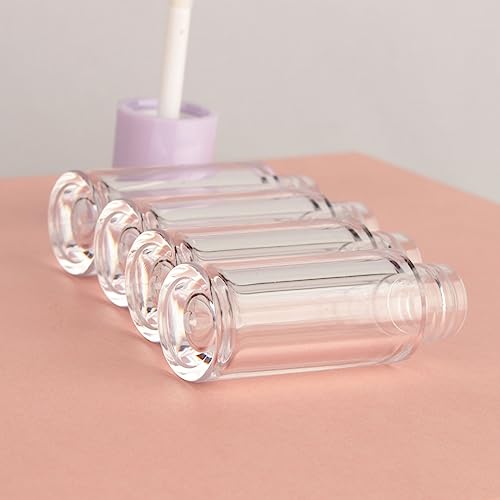 COSIDEA 10PCS Empty Pink Mini Lip Gloss Tubes 2.5ml 0.08 OZ lipgloss Tube with Wand Applicator for Lip oil tint bottles container
