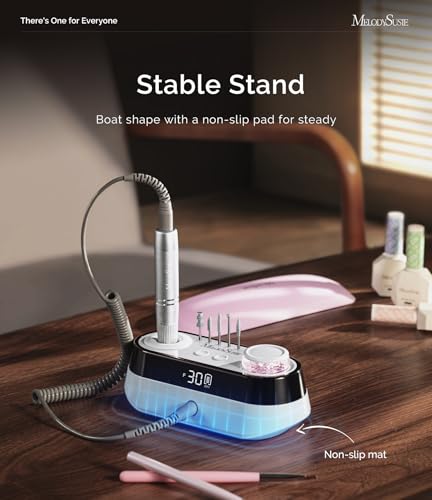 Cordless Rechargeable Nail Drill E-File with Built-in Storage - 30000RPM