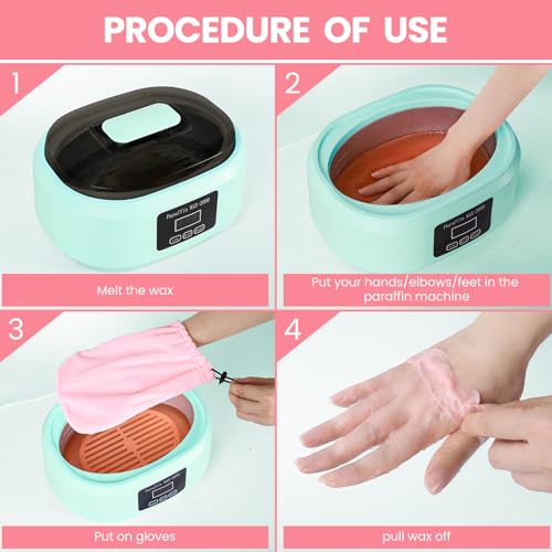 Paraffin Wax Machine for Hands & Feet - 3500ml Kit with 6 Wax Packs