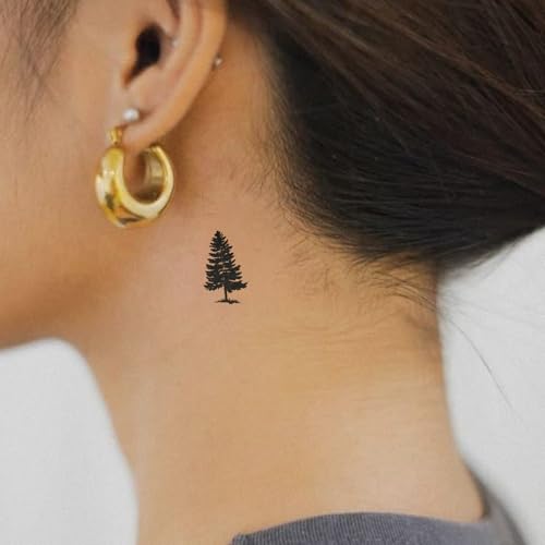 Semi Permanent Tattoos, 2 Sheets Realistic Small Temporary for Women, Fake Tattoos for Fingers Hand Calf, Waterproof, No Reflective, Lasts 2 Weeks(Cute Doodle & Leaf Butterfly Snake Nature Mix)