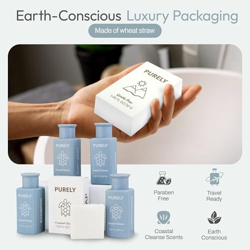 Purely 150pc Hotel Toiletries Set - Travel Size Shampoo & Conditioner