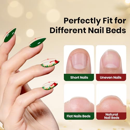 Beetles Tipex Lite Almond Nail Tips, 256pc 16 Sizes