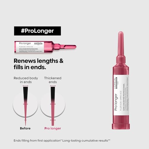 L'Oreal Professionnel Pro Longer Concentrate Treatment | For Thinned Hair | Fills and Visibly Reduces Split Ends| Provides Thicker Hair and Shine