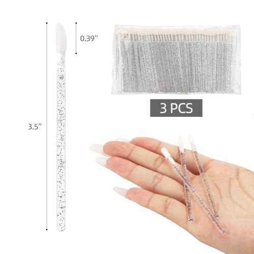 Disposable Lip Brushes Applicators - 300 Count Black