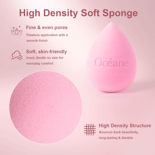 Makeup Sponge Set of 6 – Latex-Free Blender for Liquid & Powder
