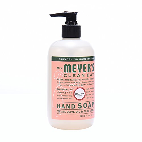 Mrs. Meyer's Geranium Hand Soap Pump 12.5oz (6 Pack) - Natural, Cruelty-Free