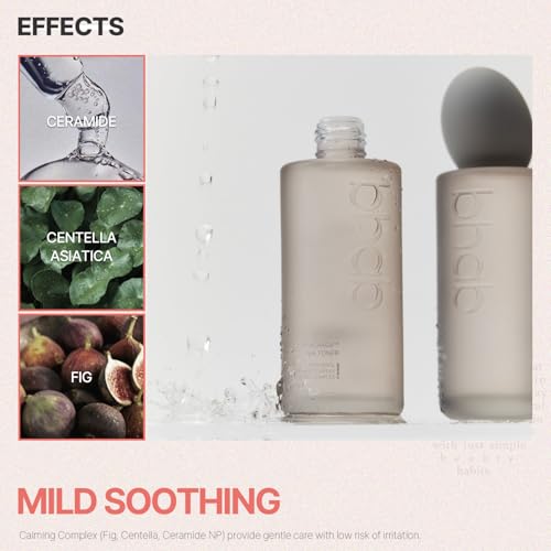 BHAB SLOWCHAGA PHA Toner with Gluconolactone Panthenol Niacinamide Wintergreen Glutathione for Hydration Mild Soothing & Gentle Peeling Korean Glass Skin Care 5.07 fl.oz(150ml)