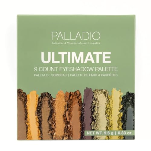 Palladio Ultimate 9-Count Eyeshadow Palette, Natural Earth