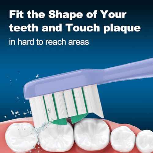 Replacement Toothbrush Heads 10 Pack for AquaSonic icon Electric Toothbrush,5Lilac + 5Blush