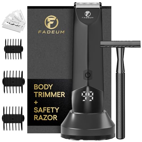 FADEUM Manscape Ball Trimmer for Men - Ball Shaver for Men, Men's Groin Trimmer, Manscaping Kit Groin Shaver Body Trimmer for Men Pubic Hair