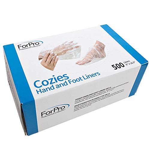 ForPro Cozies Paraffin Wax Hand & Foot Liners - Disposable Plastic, 500 Pack