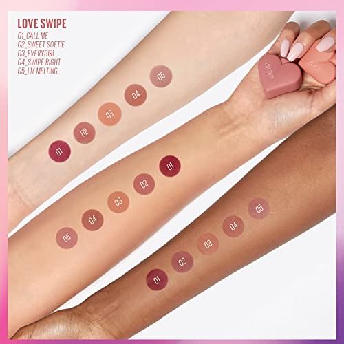 Kaja Lip Mousse - Love Swipe | with Raspberry Seed Oil and Vitamin E, Buildable, Blendable, Moisturizing, Velvet Finish, 01 Call Me, 0.22 Oz (5 shades)