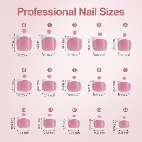Short French Tip Press On Toenails - 150 Pcs Soft Gel Square False Toe Nails