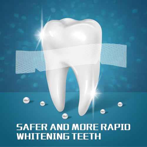 Teeth Whitening Strip 14 Treatments - Whitening Strips for Sensitive People, Fast Remove Smoking, Coffee, Wine Stains, Teeth Brightening Kit Pack of 28 Non-Slip Strips