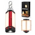 Red Portable Rechargeable Camping Lantern 1200LM LED Work Light with Magnetic Hook