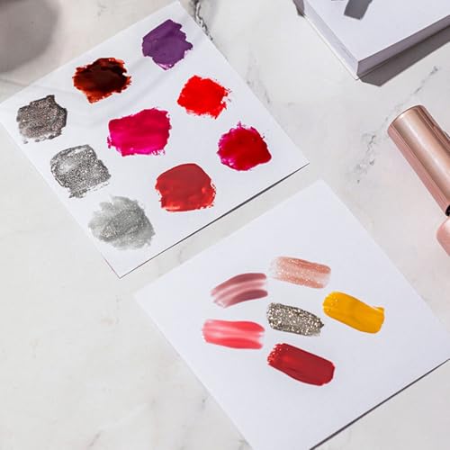 100Pcs Nail Art Polish Palette Paper Disposable Makeup Nail Gel Mixing Palette Papers Portable Waterproof Resin Nail Art Drawing Palette Tool Nail Supplies Home Salon