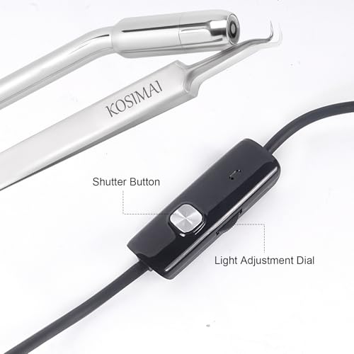KOSIMAI Silver Blackhead Remover Tool with HD Camera & 30x Magnification