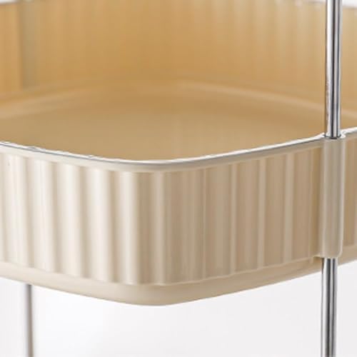 360¡Æ Rotating Makeup Organizer, Spinning Bathroom Organizer Countertop, Large Capacity Cosmetics Skincare Organizer for Bathroom Vanity Dresser Table (Cream, 3 Tiers)
